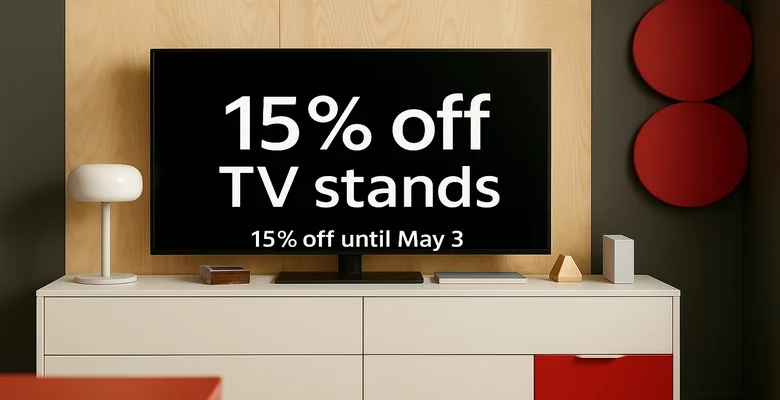 خصم 15% على طاولات التلفزيون من إيكيا