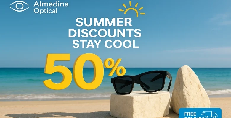 خصم 50% على النظارات الشمسية من نظارات المدينة