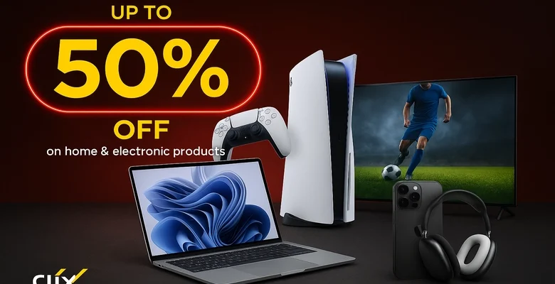 لا تفوّت عروض كليكس من بندة حتى 50% خصم على الإلكترونيات والأجهزة حتى 20 مايو