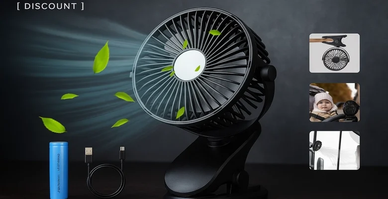 عرض خاص مروحة مكتب 360° قابلة للشحن بخصم 40%
