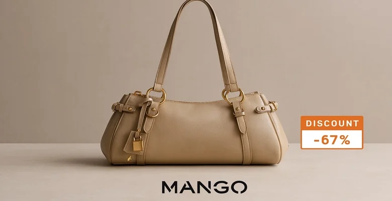 خصم 67% على حقيبة MANGO ريترو الأنيقة