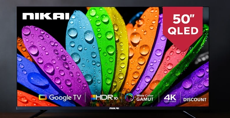 عرض على تلفزيون نيكاي 50 بوصة QLED بخصم 46%