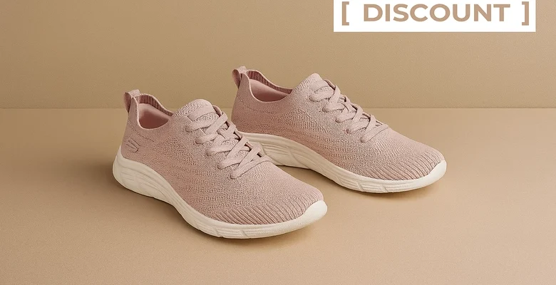 وفر الآن مع خصم 35% على حذاء Skechers الوردي المميز