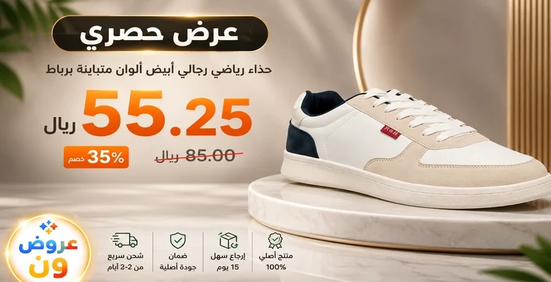عرض مميز على حذاء R&B الرياضي الرجالي بخصم 35%